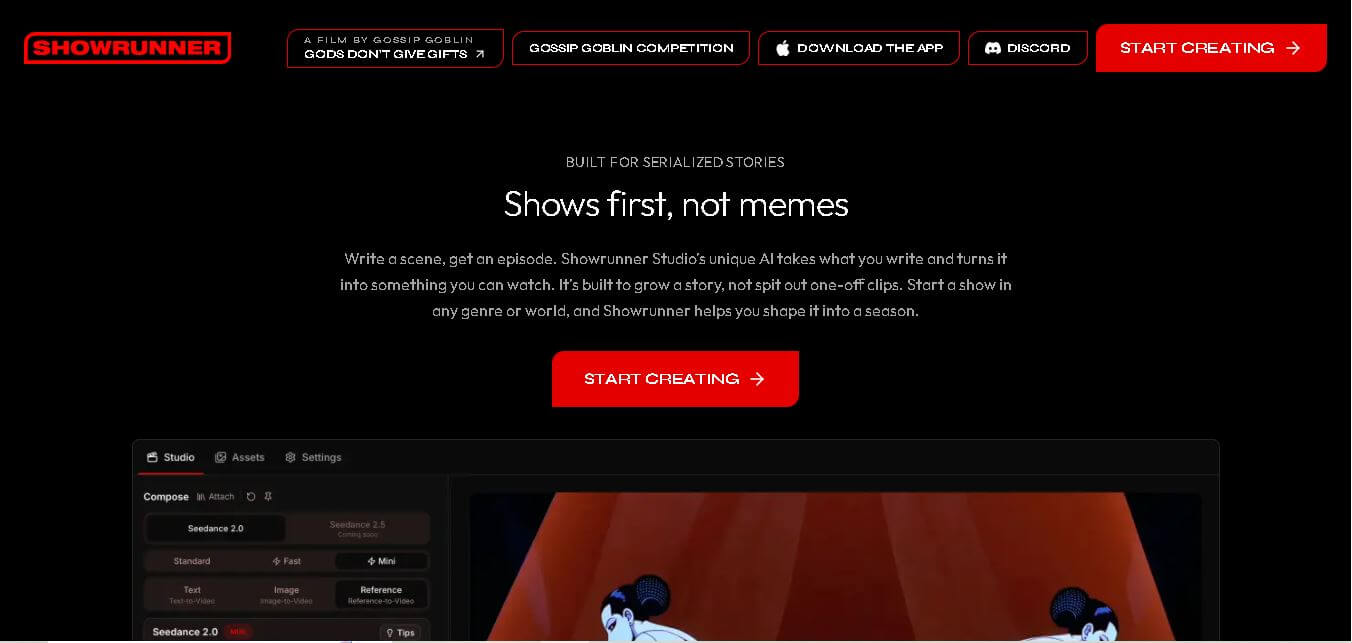 Showrunner Studio preview