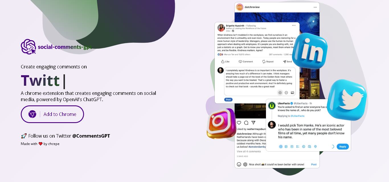 Social Comments GPT preview
