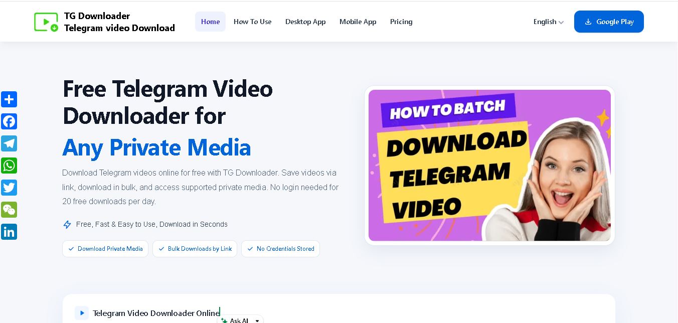 TG Video Downloader preview