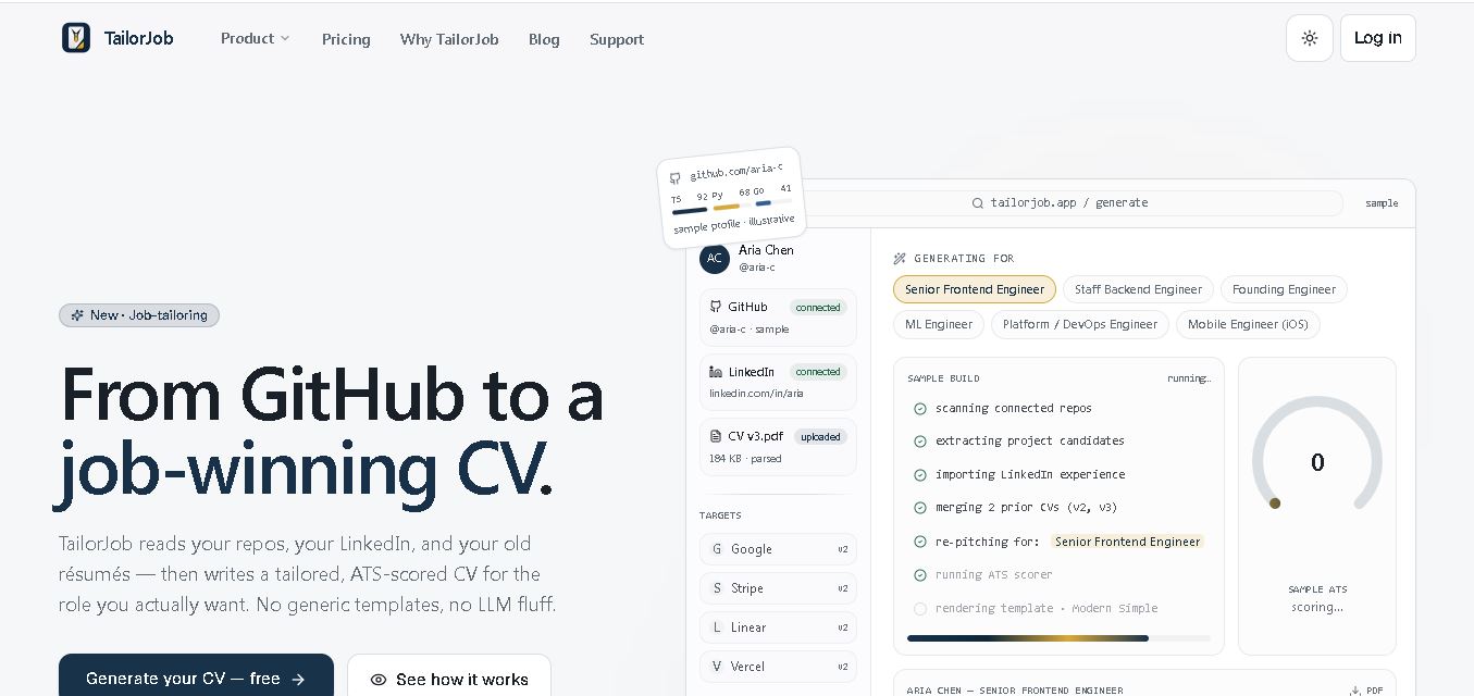 TailorJob preview