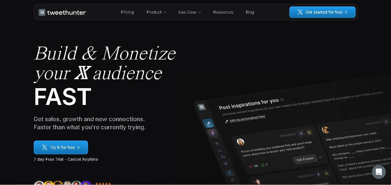 Tweet Hunter preview