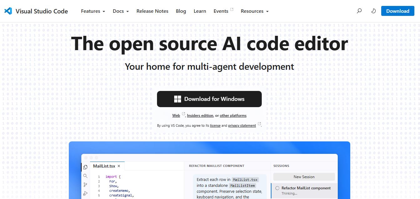 Visual Studio Code (VS Code) preview