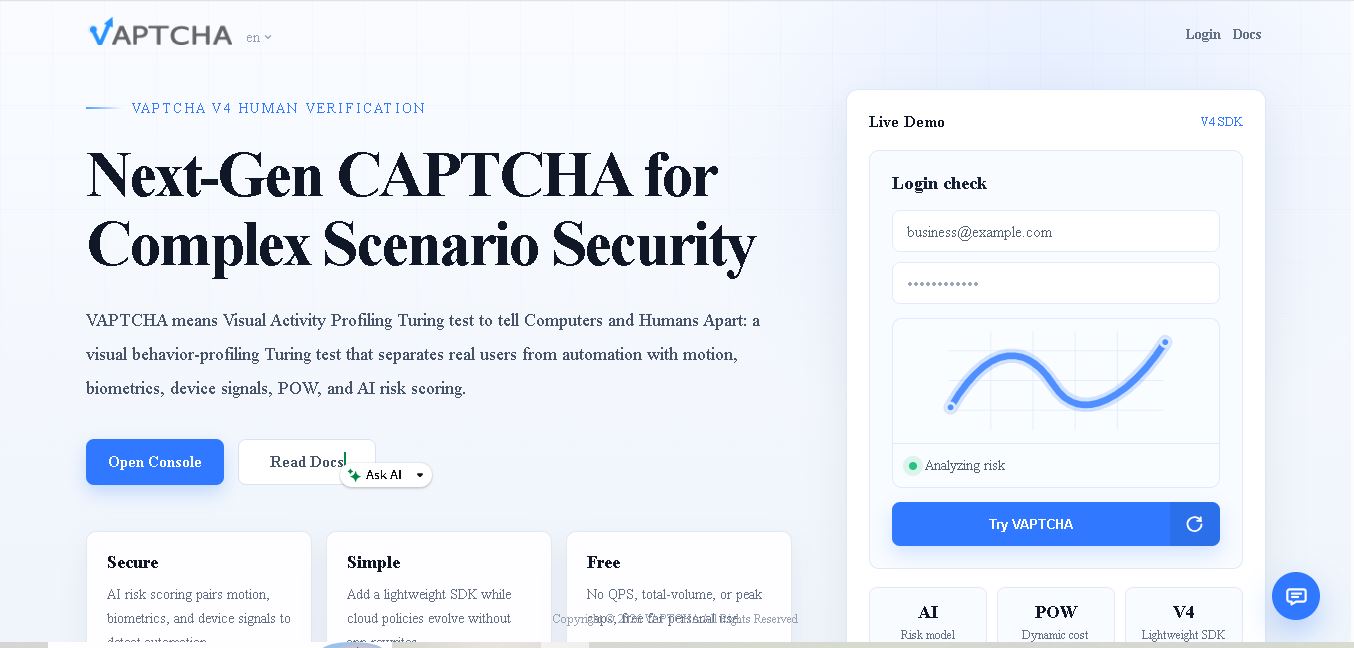 VAPTCHA preview