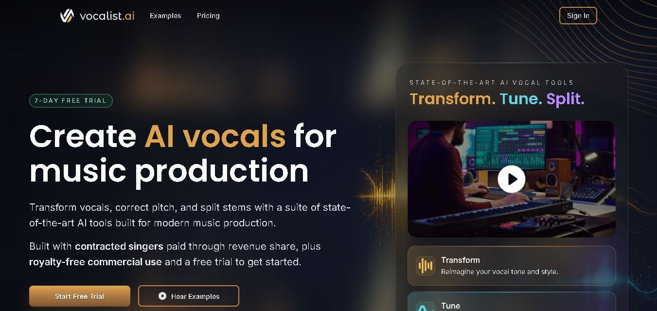 Vocalist.ai preview