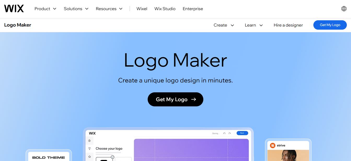 Wix Logo Maker Preview