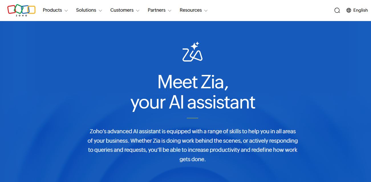 Zoho Zia preview