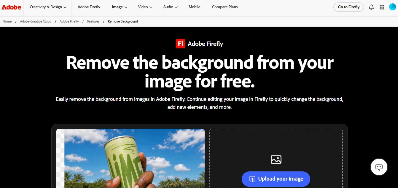Adobe Firefly Remove Background preview