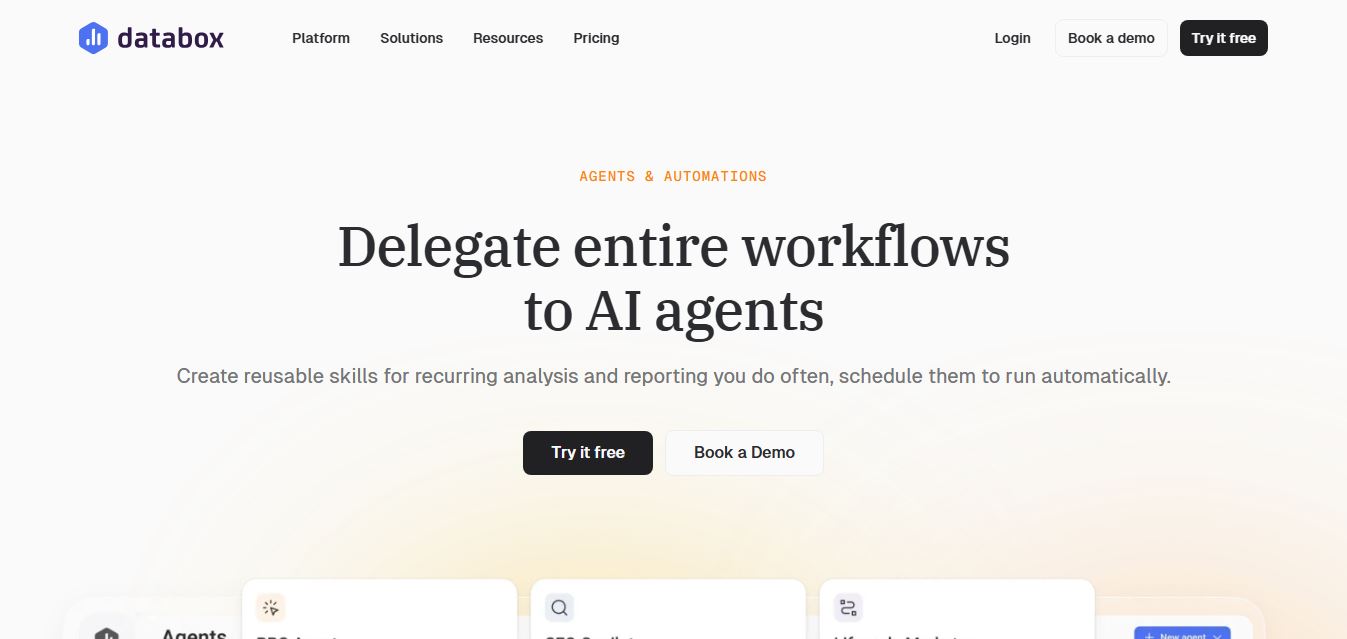 Databox AI Agents & Automations preview