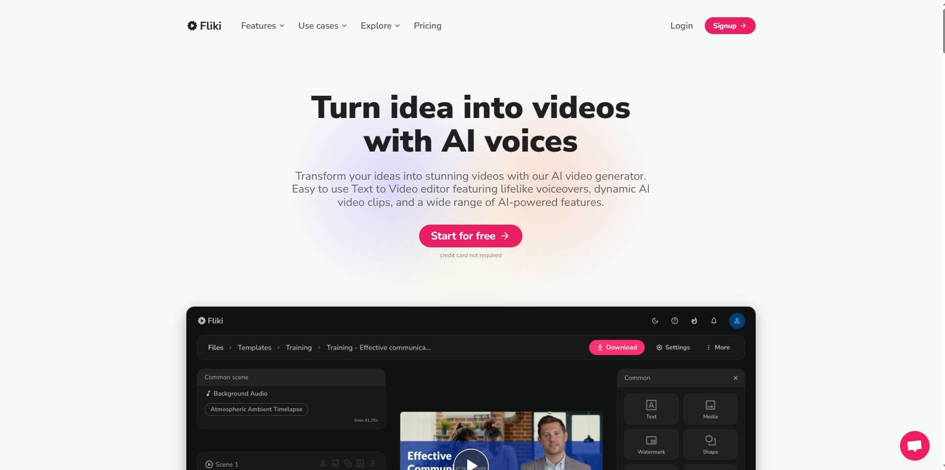 Fliki AI Preview