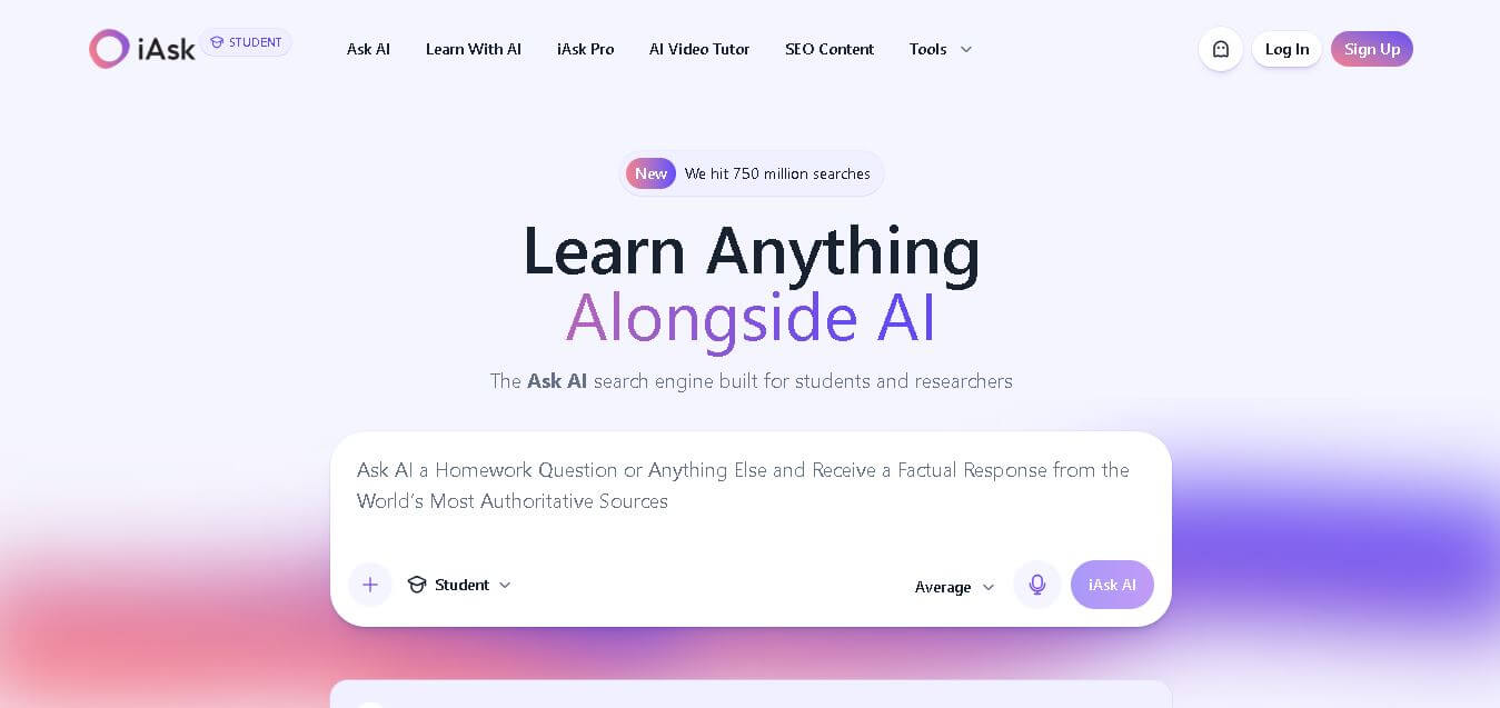 iAsk AI preview