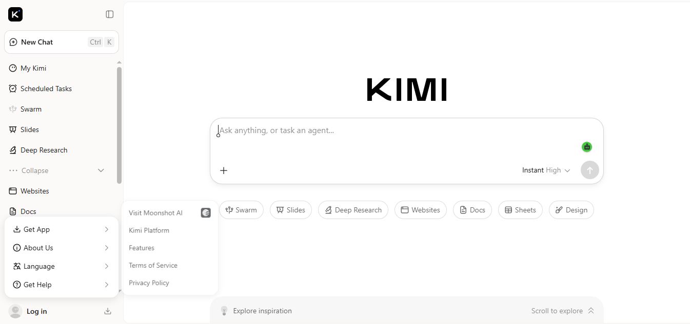 Kimi AI preview