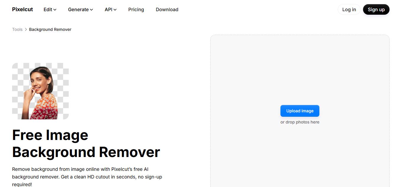Pixelcut Background Remover preview