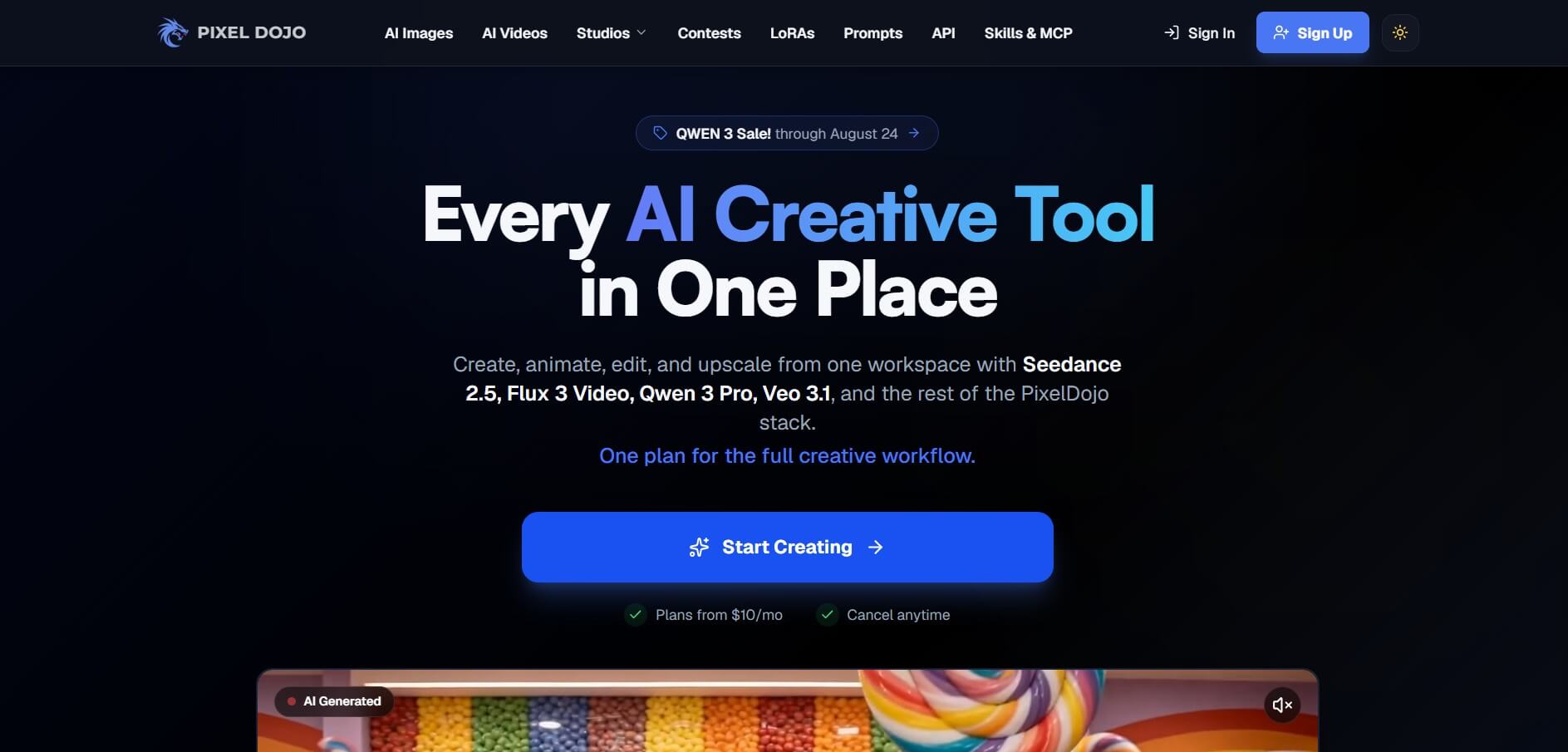 PixelDojo AI preview