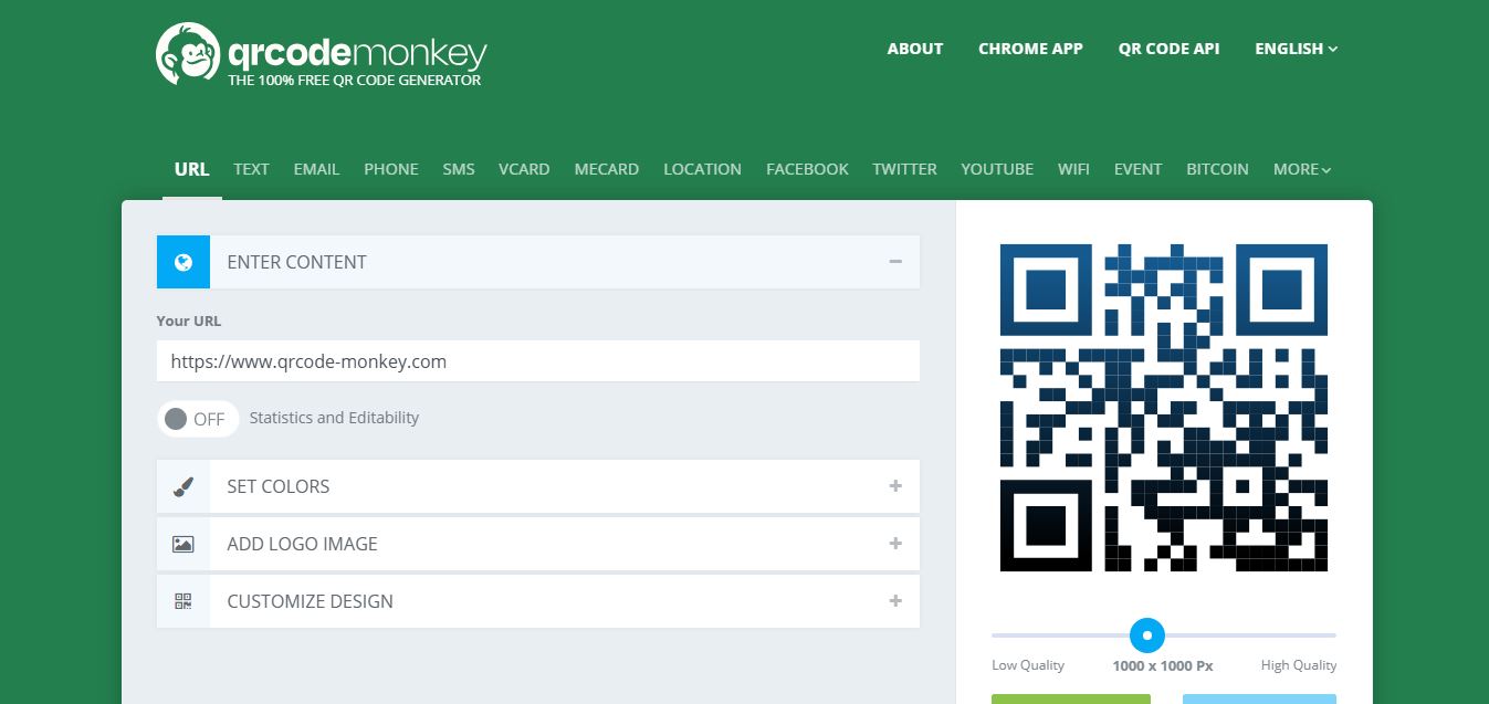 QRCode Monkey preview