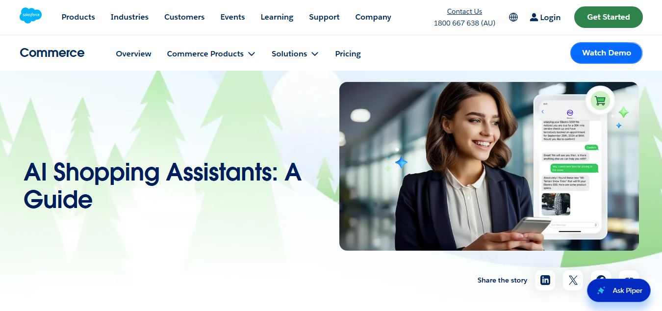 Salesforce AI Shopping Assistants preview