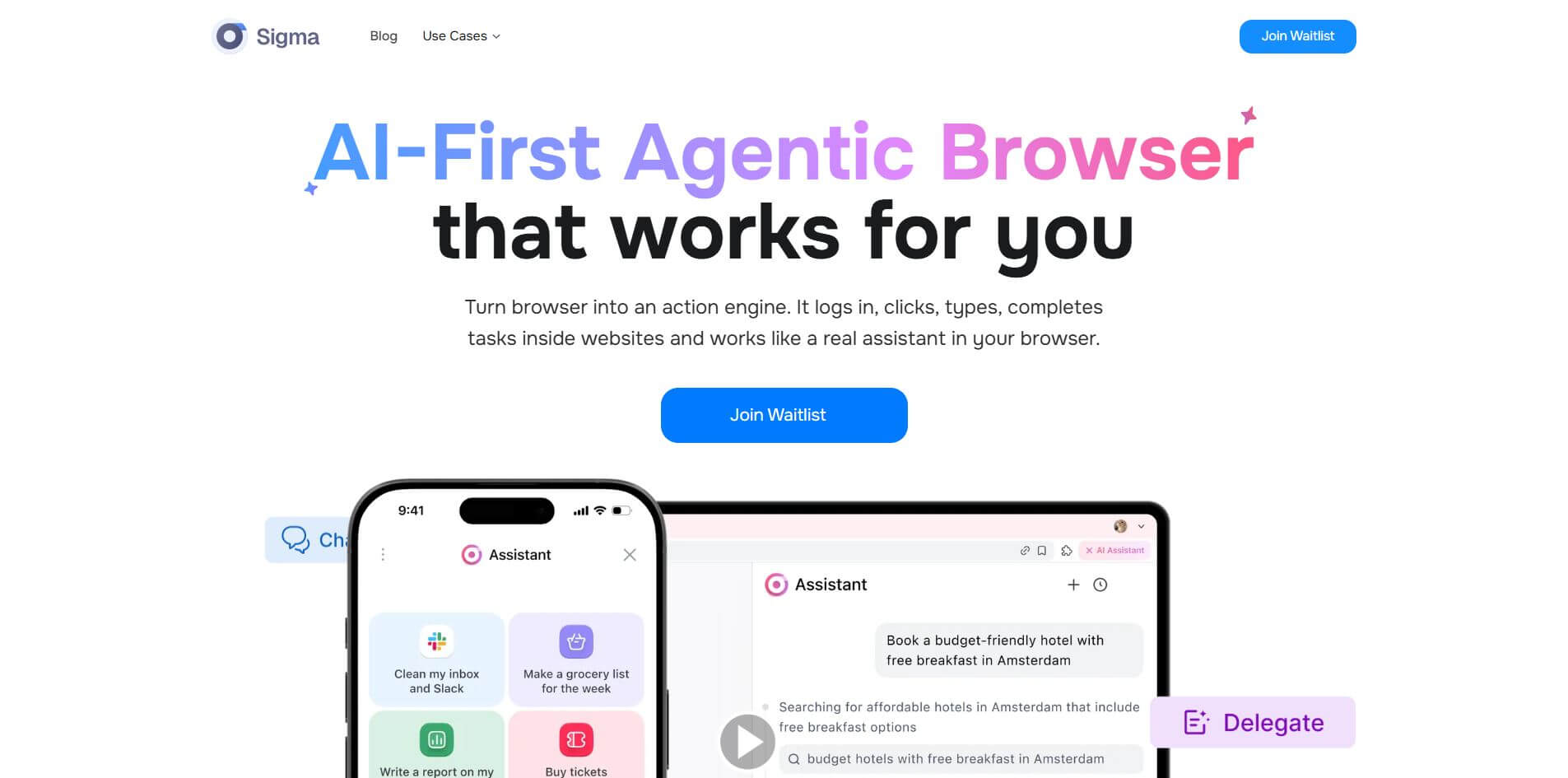 Sigma AI Browser Preview