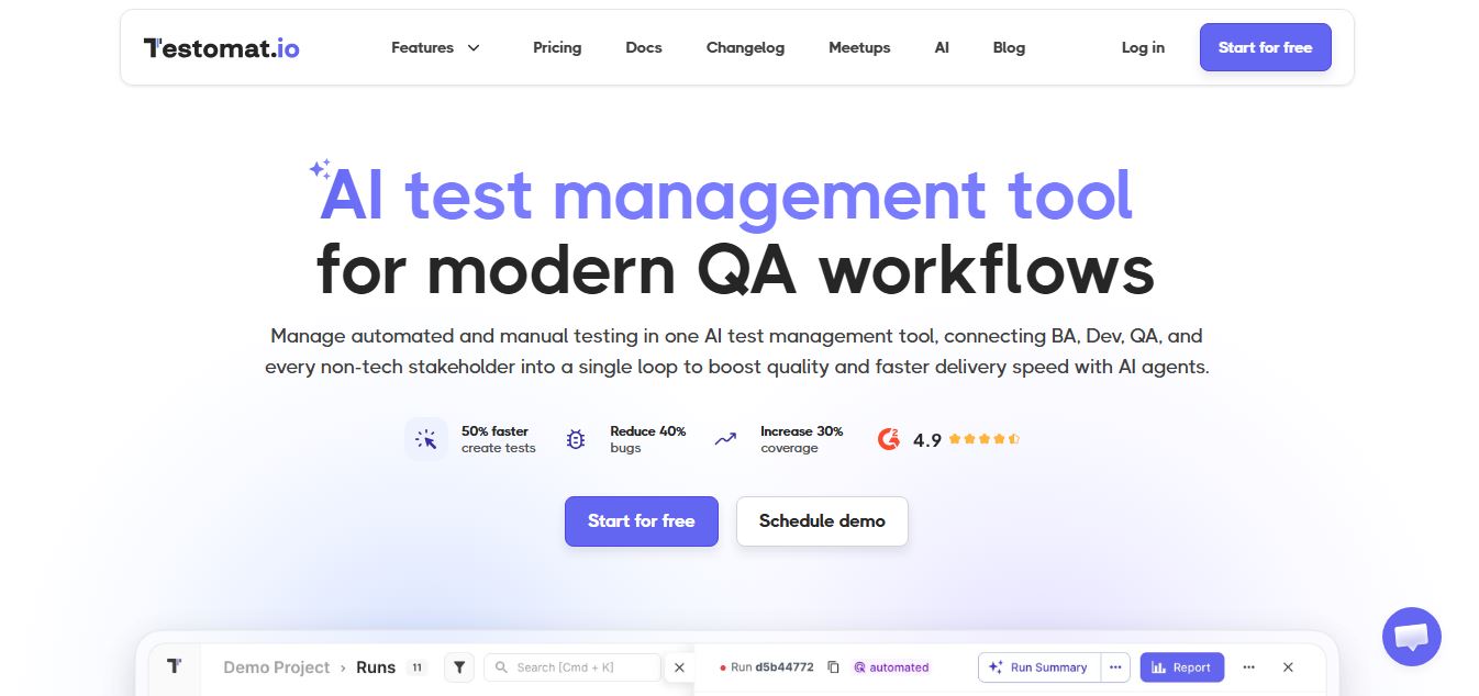 Testomat.io preview