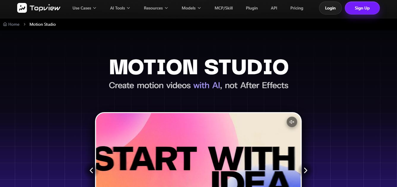 TopView AI Motion Studio preview