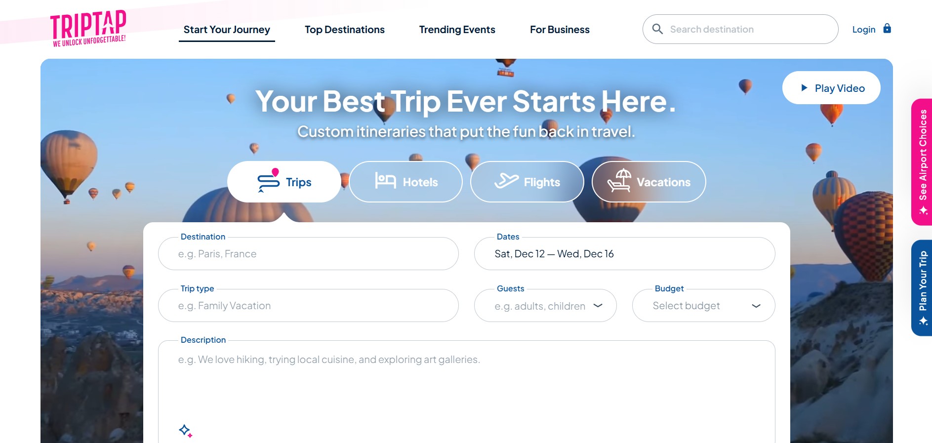 TripTap preview