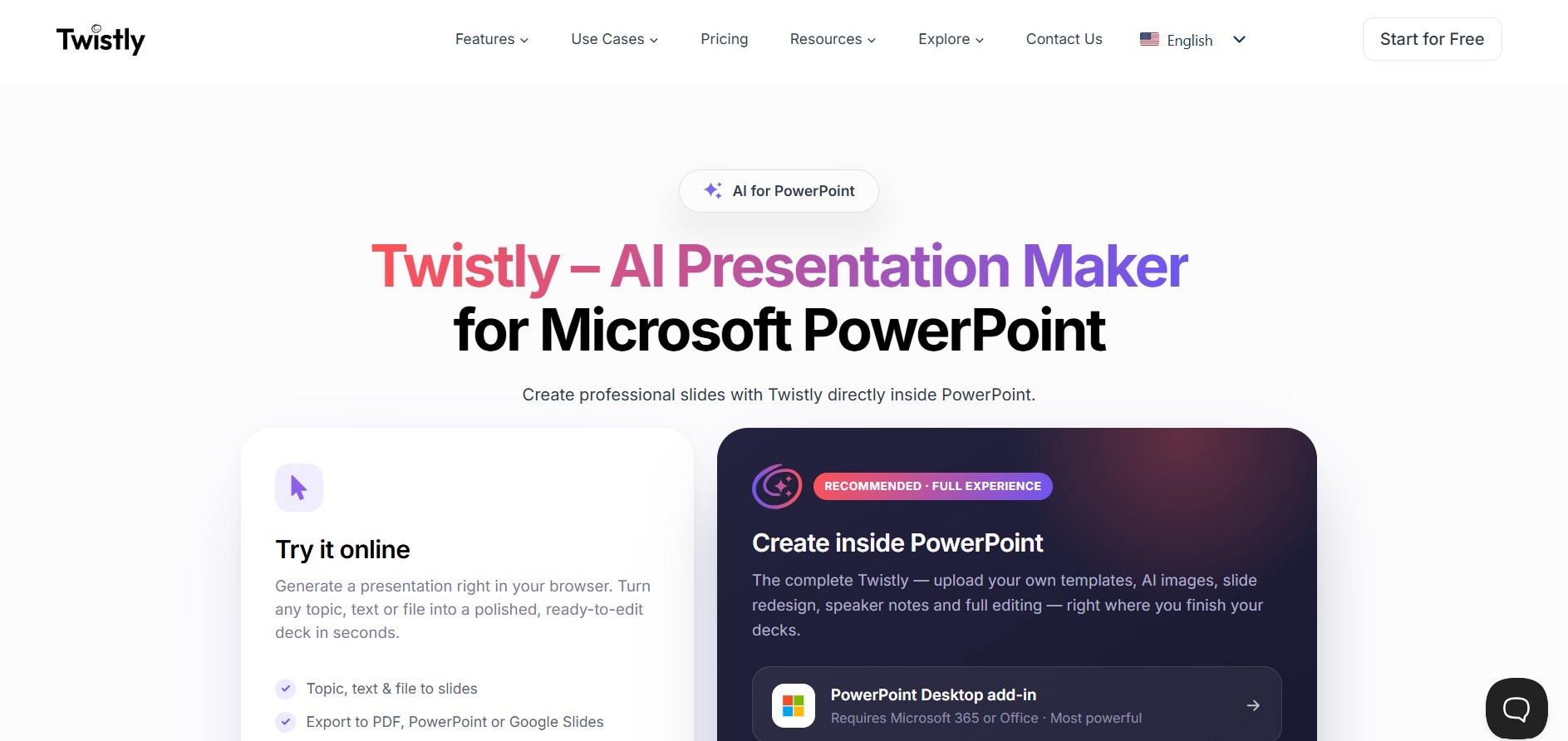 Twistly AI preview