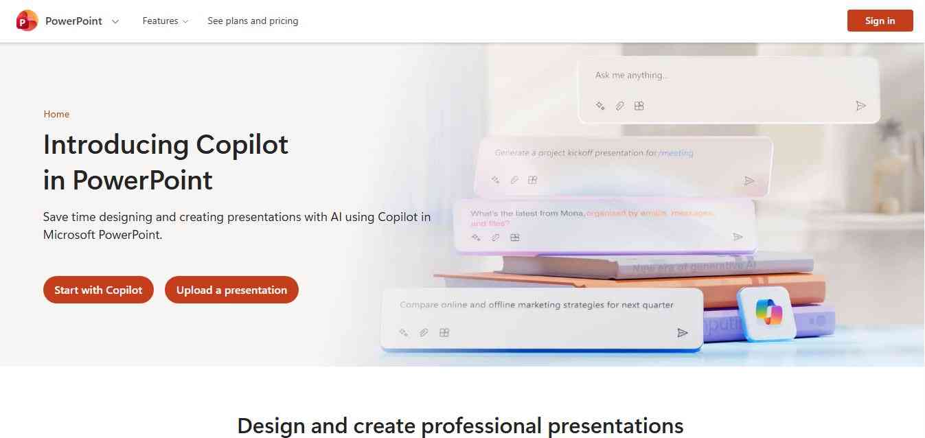Microsoft PowerPoint with Copilot